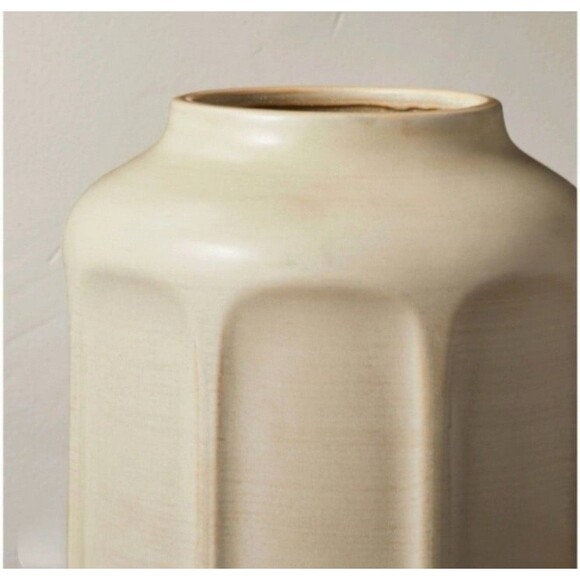 16" Large Ceramic Vase Taupe - Hearth & Hand with Magnolia - NEW - Picture 2 of 3